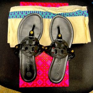 Tory Burch Miller Sandals, Black